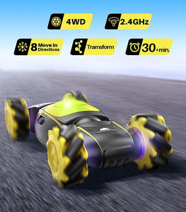 Rev Up the Fun: B09CD5HVJR Gesture Sensing RC Stunt Car - The Ultimate Kids' Remote Control Toy