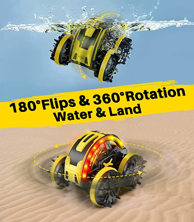 Experience Dual-Fun with Amphibious RC Car & Boat - Waterproof IPX7
