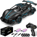 DoDoeleph 217A Remote Control Car 2.4Ghz Alloy Metal Frame Fast 15KM/H Racing Model Blue