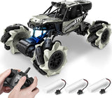 DoDoeleph 2200A Remote Control Car 1/20 Rock Crawler 360° Rotating 4WD 2.4Ghz Rechargeable Metal Shell Grey