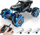 DoDoeleph 2200A Remote Control Monster Truck 4WD 1/20 360° Rotating 2.4Ghz Sideways Drifting Stunt Vehicle Blue