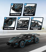 DoDoeleph 217A Remote Control Car 2.4Ghz Alloy Metal Frame Fast 15KM/H Racing Model Blue