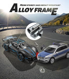DoDoeleph 217A Remote Control Car 2.4Ghz Alloy Metal Frame Fast 15KM/H Racing Model Blue