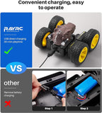 DODOELEPHANT RC Stunt Car One-Key Demo,360°Rotation 4WD 2.4Ghz Rechargeable All Terrains Brown