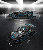 DoDoeleph 217A Remote Control Car 2.4Ghz Alloy Metal Frame Fast 15KM/H Racing Model Blue