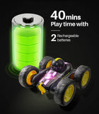 Dodoelephant Double Sided Flip Stunt Car with 3 Heads and 2 Batteries